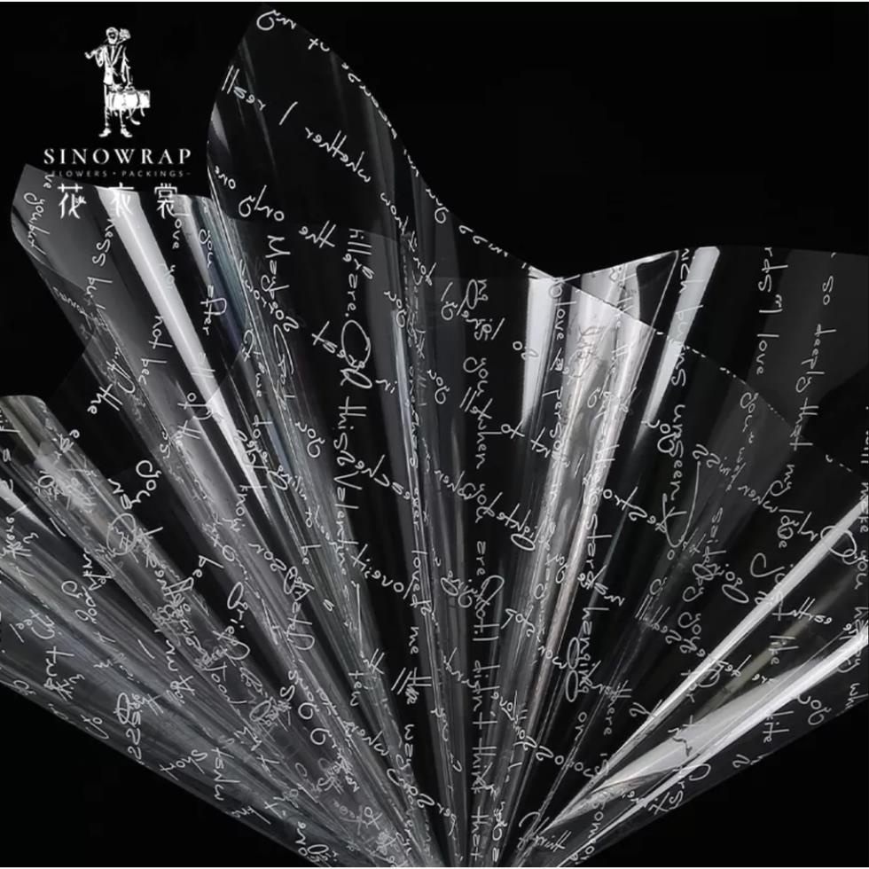 Giấy gói hoa bóng chữ .