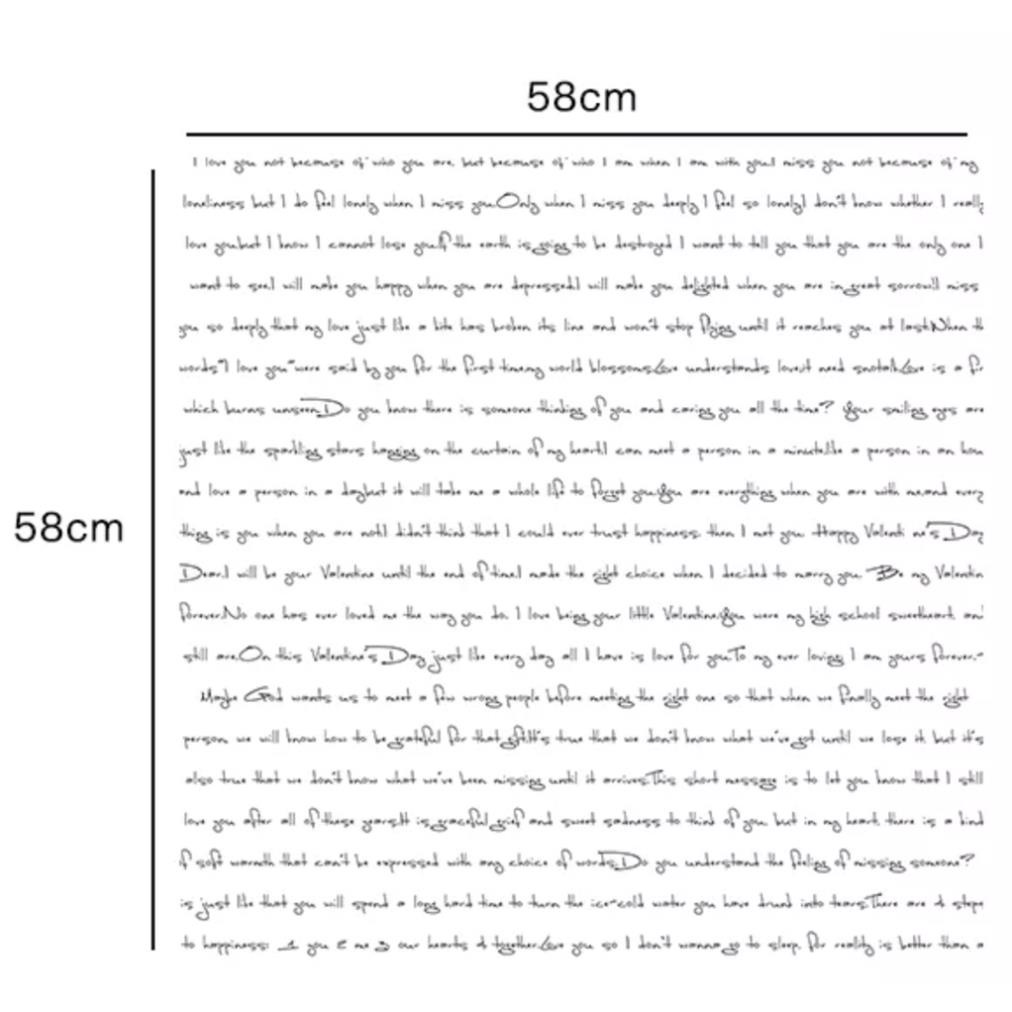 Giấy gói hoa bóng chữ .