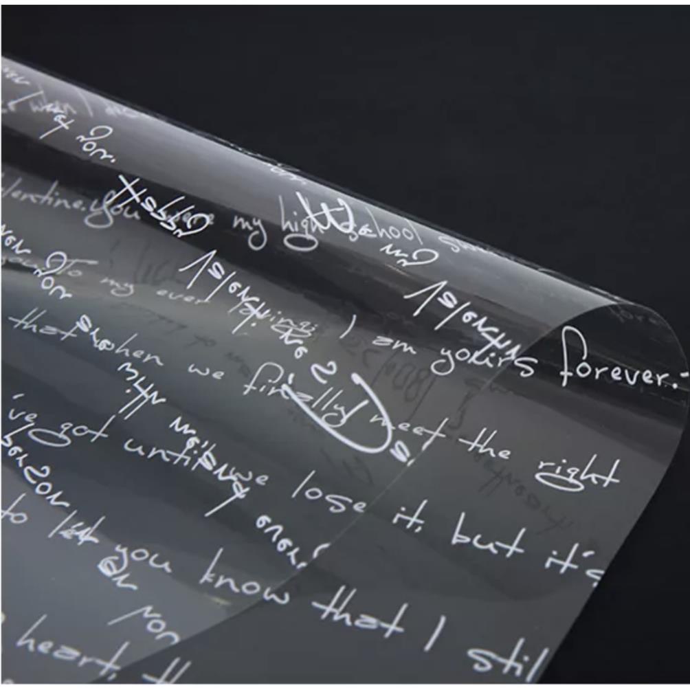 Giấy gói hoa bóng chữ .