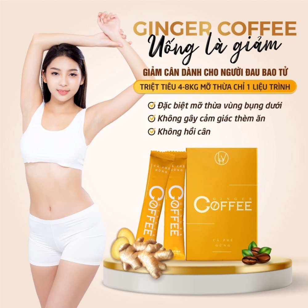 Cà Phê Giảm Cân Hiệu Quả Ginger Coffee - Tinh Chất Gừng - Đốt Cháy Mỡ