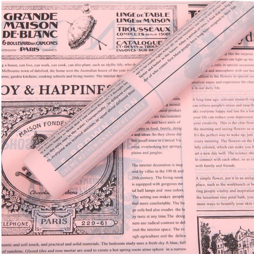 Giấy báo phong cách vintage gói hoa trang trí .