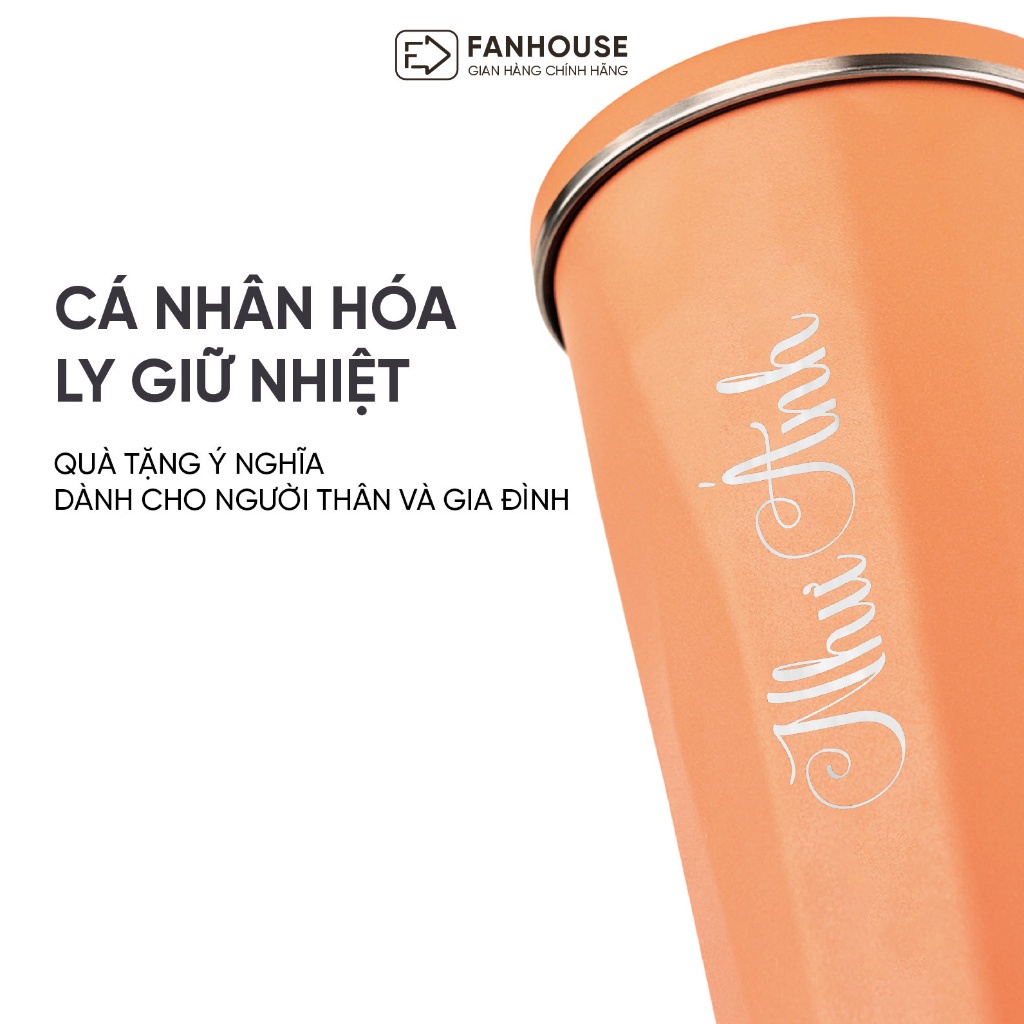 Ly giữ nhiệt Tyeso Wonder 600ml bình giữ nhiệt có ống hút inox 304 Fan House khắc tên, tặng Sticker, cọ rửa, túi đựng