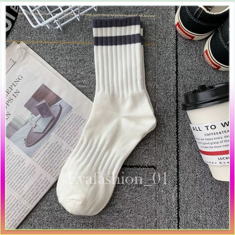 Tất vớ nam nữ Zuji 2 sọc tràn viền, cotton mềm mại, phong cách Nhật Bản TG39