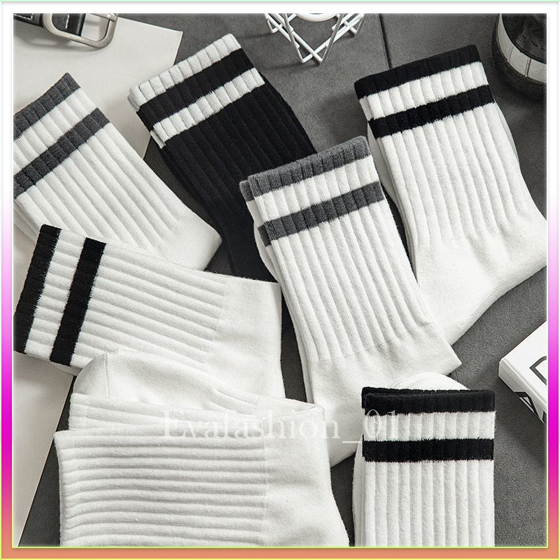 Tất vớ nam nữ Zuji 2 sọc tràn viền, cotton mềm mại, phong cách Nhật Bản TG39