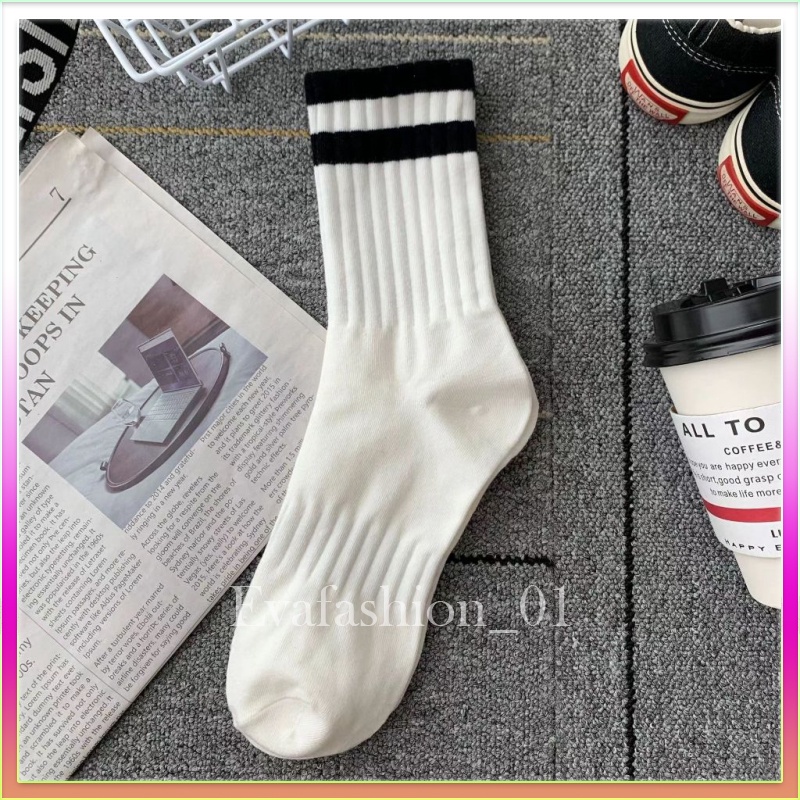 Tất vớ nam nữ Zuji 2 sọc tràn viền, cotton mềm mại, phong cách Nhật Bản TG39