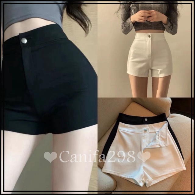 Quần đùi cạp cao, quần short đùi khóa 1 cúc chất umi Hàn ôm dáng siêu đẹp