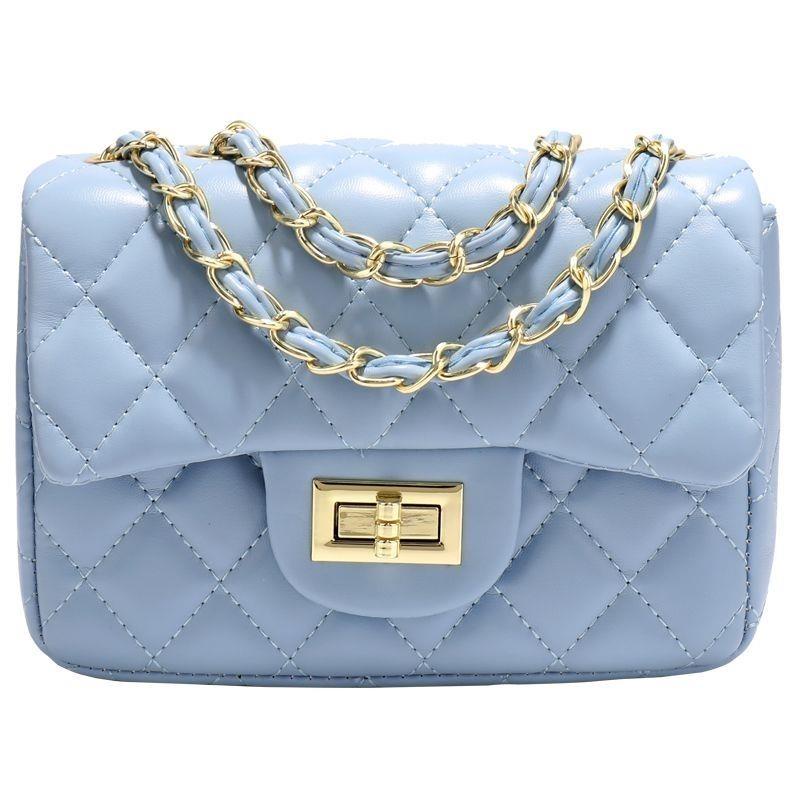 MK Hong kong Mac & kili mk Túi Đeo Chéo Dây Xích Hình Thoi Xanh Dương Thiết Kế Mùa Hè 2023 Mới Cho Nữ