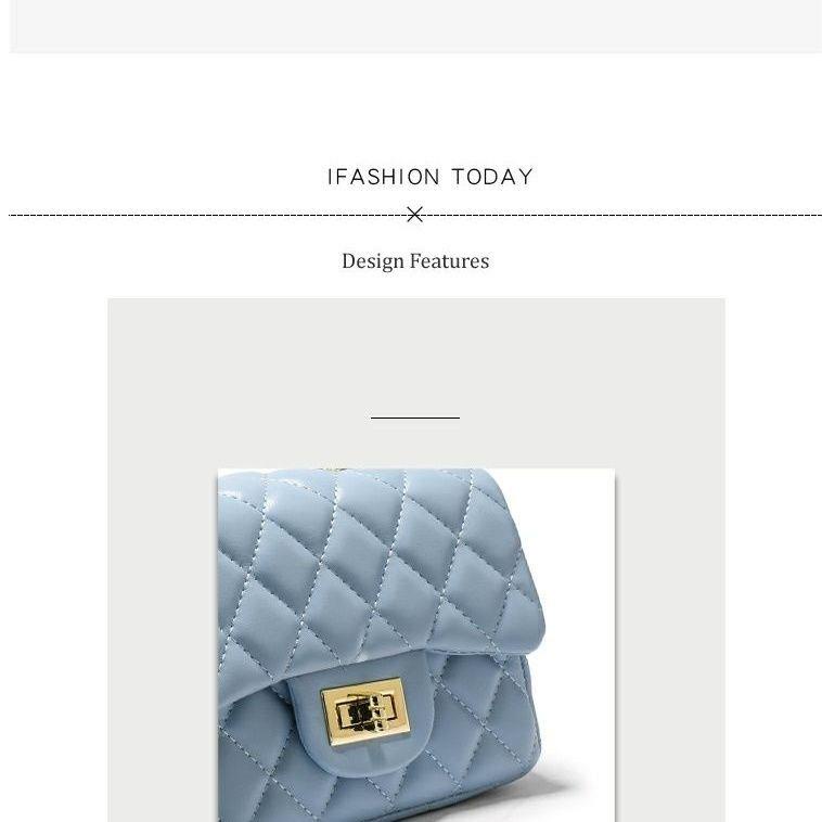 MK Hong kong Mac & kili mk Túi Đeo Chéo Dây Xích Hình Thoi Xanh Dương Thiết Kế Mùa Hè 2023 Mới Cho Nữ