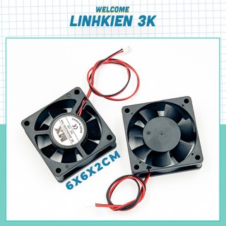 Quạt tản nhiệt 12 - 24v 6X6x2CM, làm mát, hút bụi cho thú cưng gió cực êm