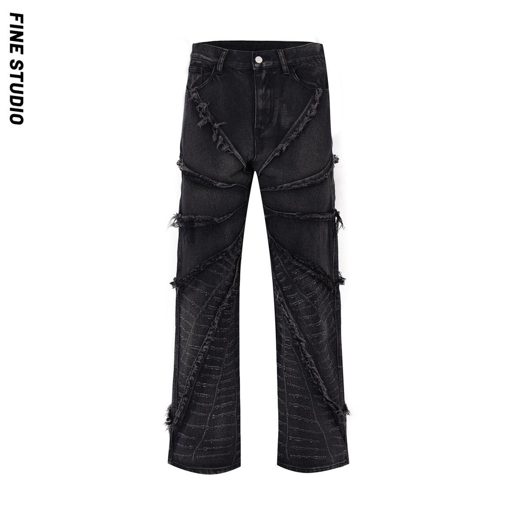 Quần jeans Dài Ống Đứng Thời Trang retro Cho Nam