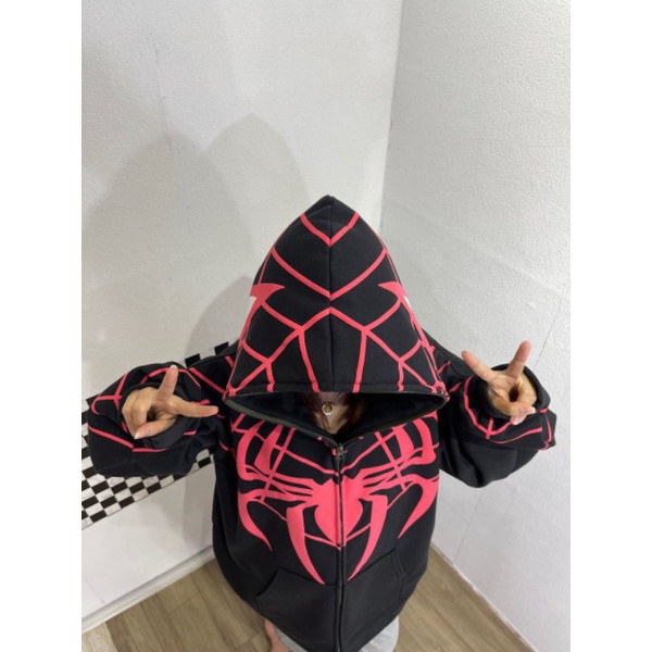 ÁO HOODIE NHỆN_SPIDER MAN  FROM RỘNG CHẤT