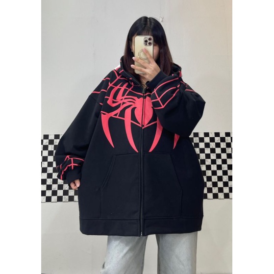 ÁO HOODIE NHỆN_SPIDER MAN  FROM RỘNG CHẤT
