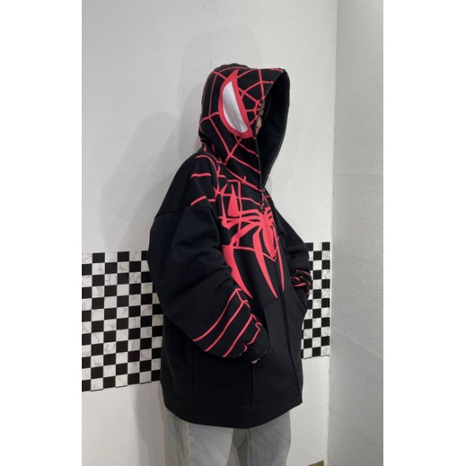 ÁO HOODIE NHỆN_SPIDER MAN  FROM RỘNG CHẤT