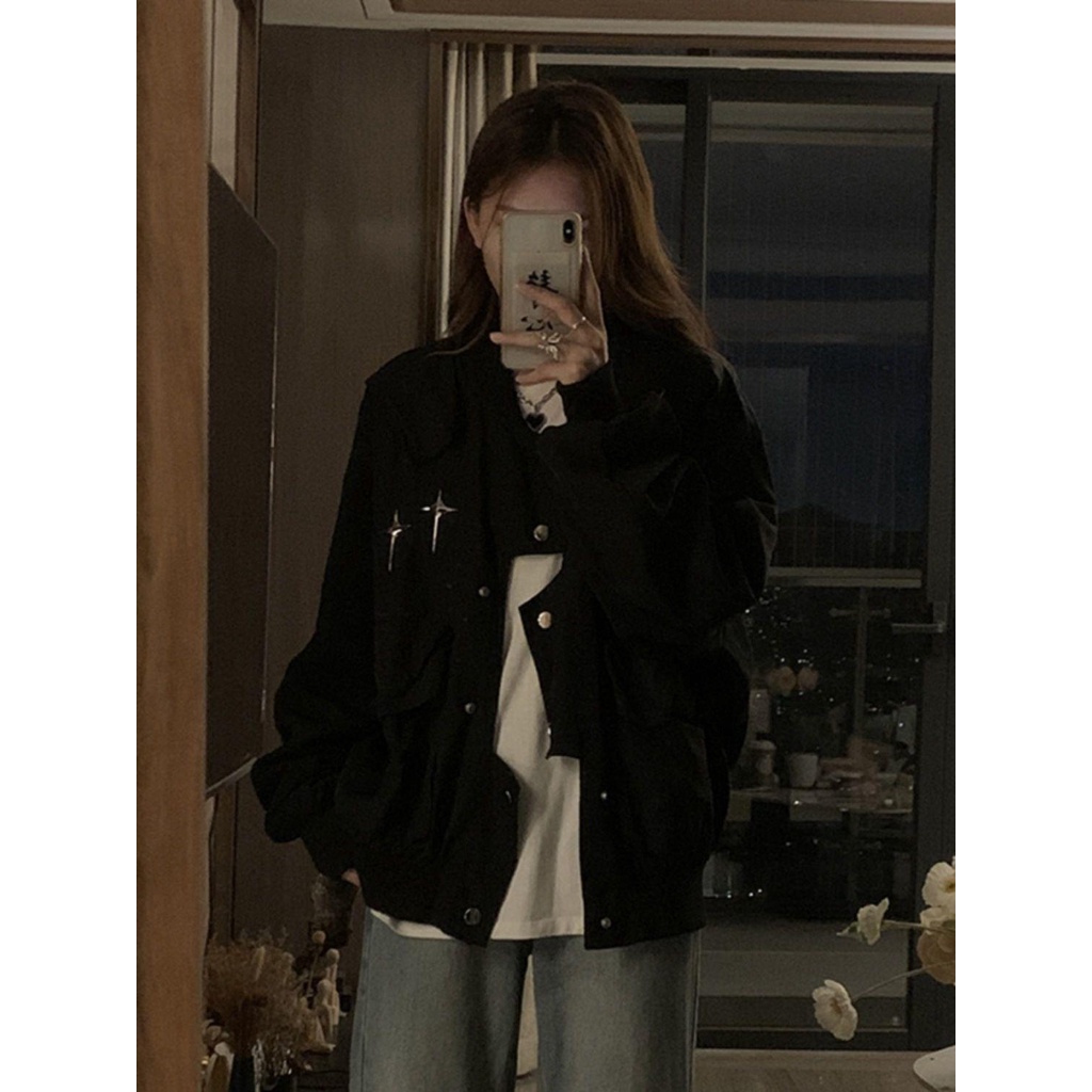 Áo Khoác Bóng Chày Phong Cách retro Mỹ 2023 Cho Nữ