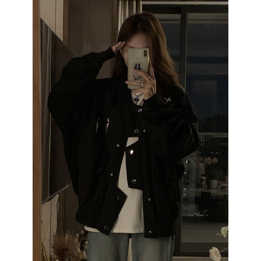 Áo Khoác Bóng Chày Phong Cách retro Mỹ 2023 Cho Nữ