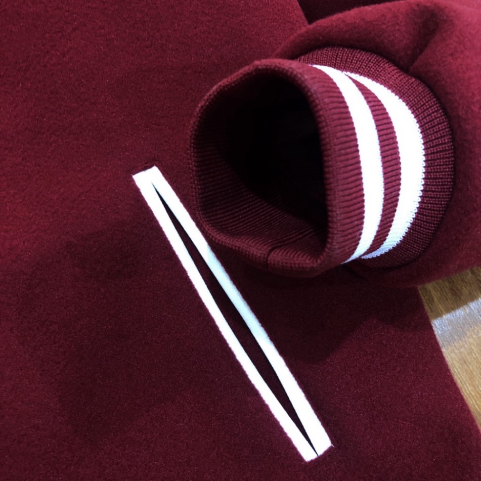 Áo Teddy 2 lớp Bomber Nam Phối Viền Da Chất Liệu Dạ Thời Trang Nam Nữ xu hướng