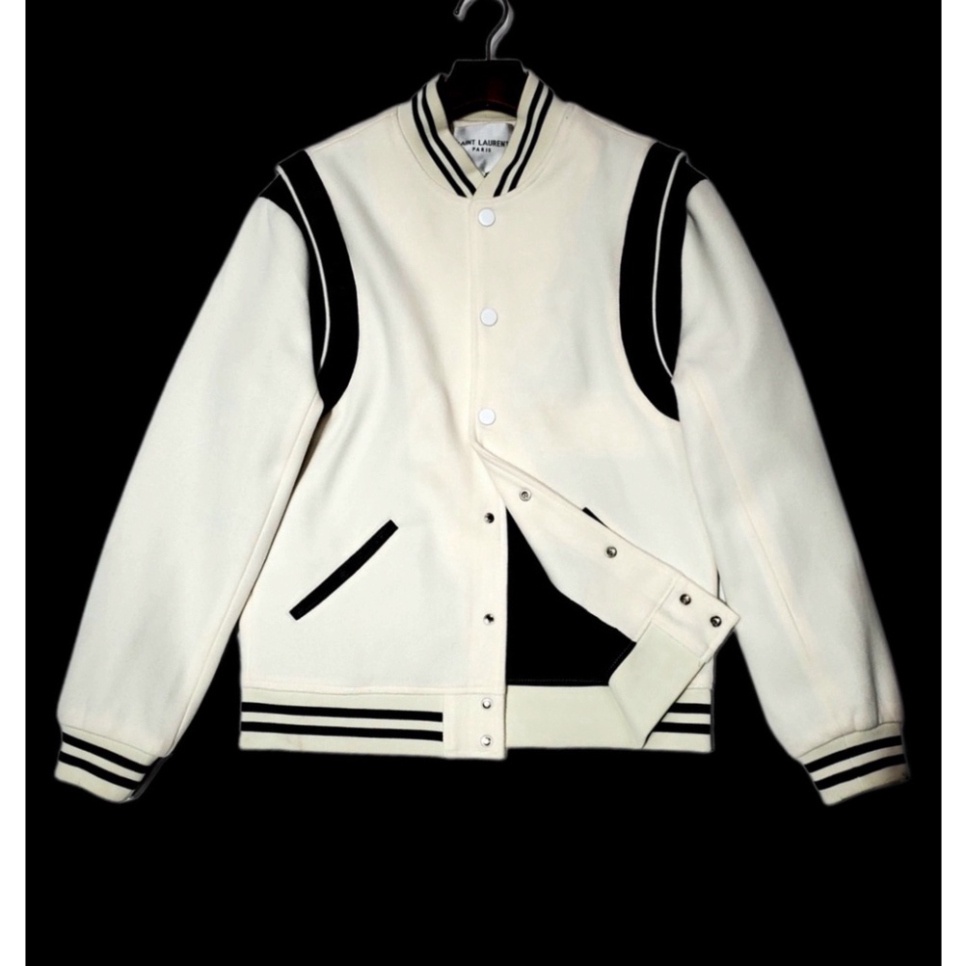 Áo Teddy 2 lớp Bomber Nam Phối Viền Da Chất Liệu Dạ Thời Trang Nam Nữ xu hướng