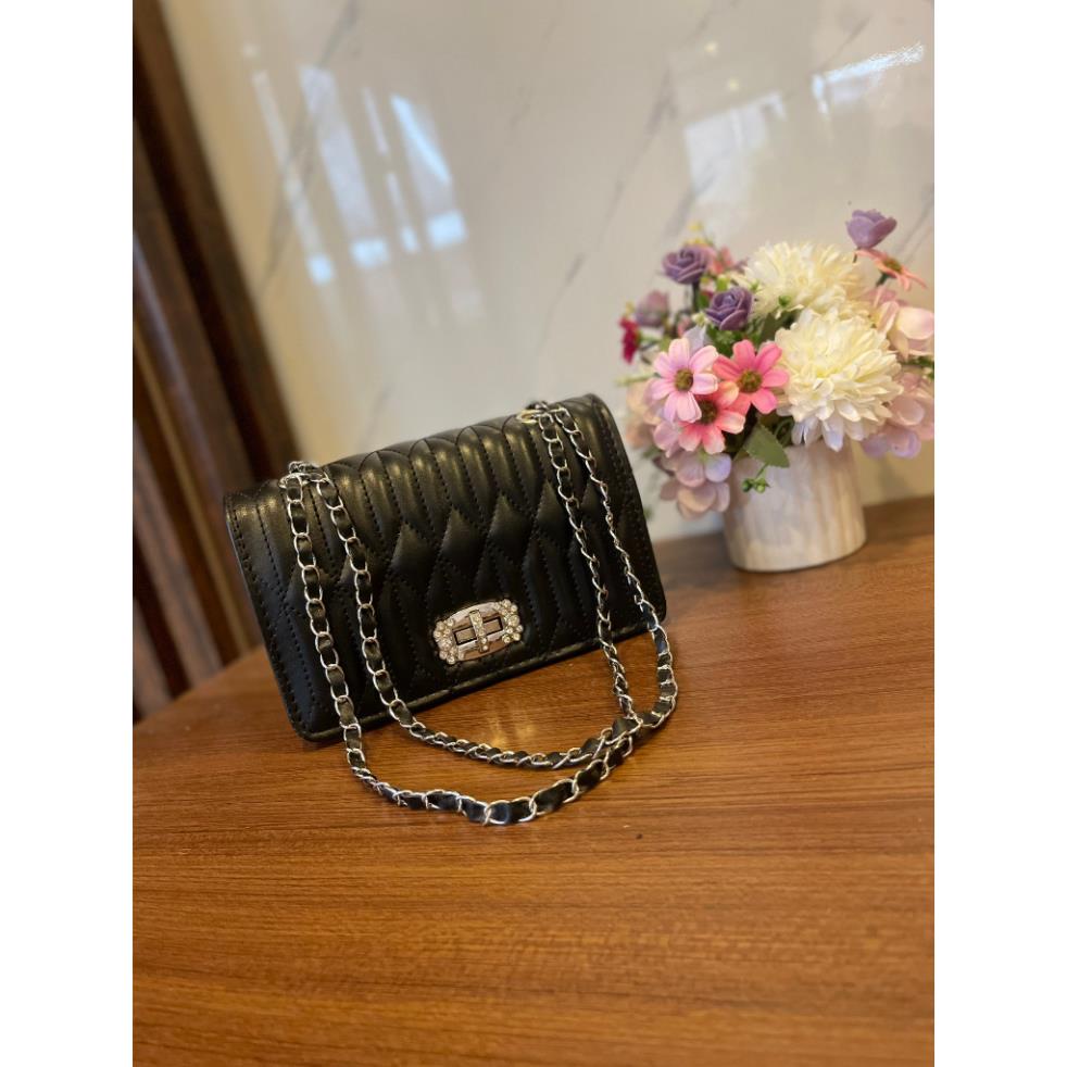 Túi Đeo Chéo Đeo Vai khoá xoay đính đá thời trang mẫu mới TX57