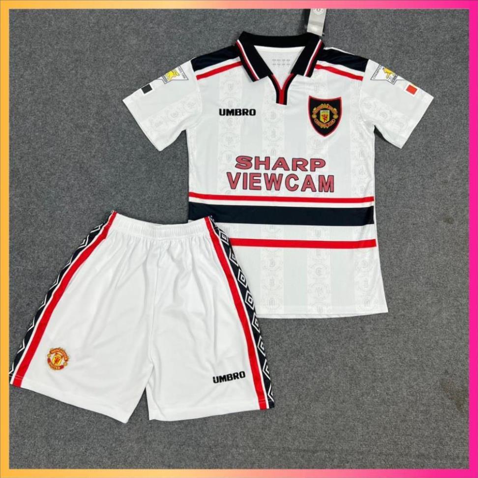 012 Bộ áo bóng đá retro MU sân khách 97/99