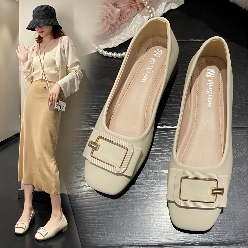 Unky Giày Lười Đế Mềm Gót Thấp Thời Trang Mùa Xuân 2023 Cho Nữ