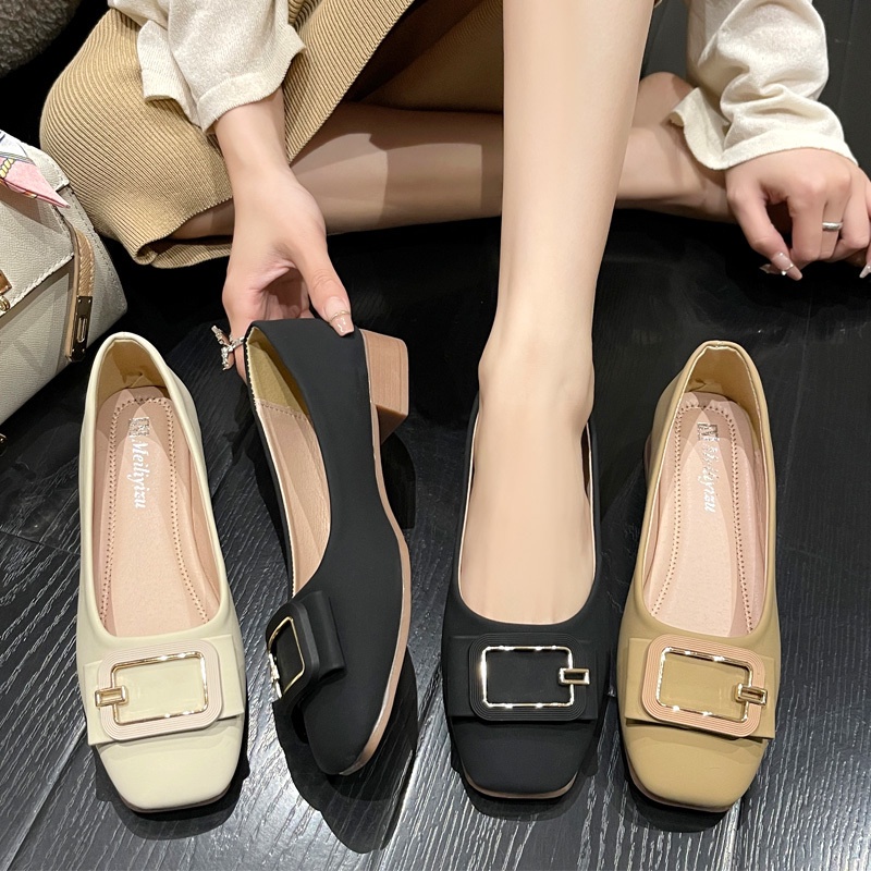 Unky Giày Lười Đế Mềm Gót Thấp Thời Trang Mùa Xuân 2023 Cho Nữ