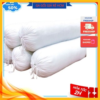 Vỏ ruột gối ôm trắng có dây rút dùng nhồi bông gòn thay thế vỏ ruột gối ôm cũ