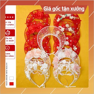 Mấn vành cách tân siêu đẹp ELY kết đính đá phụ kiện cài tóc cho cô dâu
