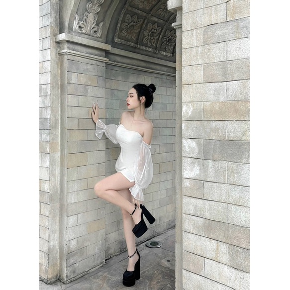 Váy mirin tay bóng