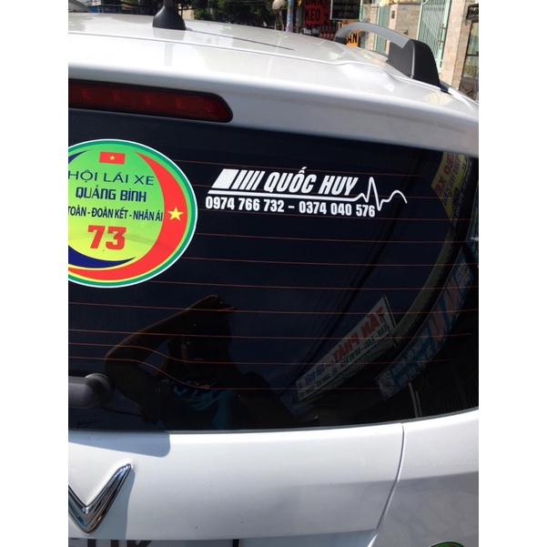 Tên dán xe + số điện thoại