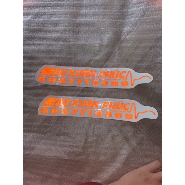 Tên dán xe + số điện thoại