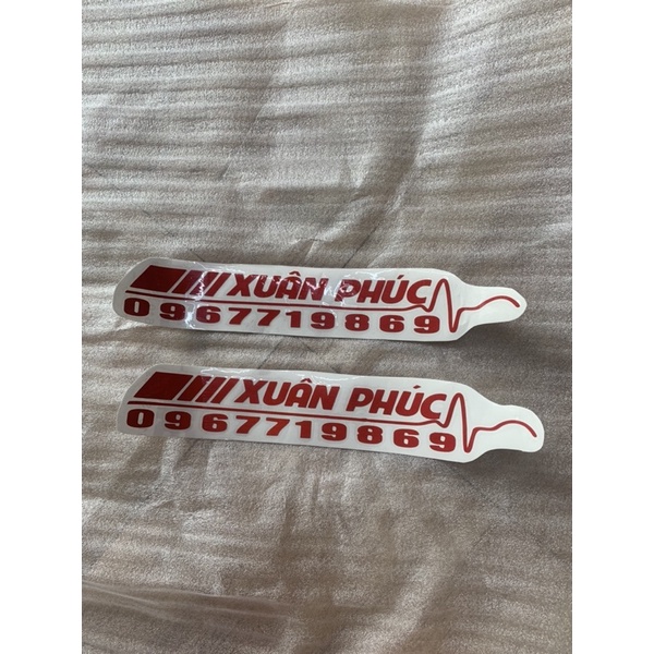 Tên dán xe + số điện thoại