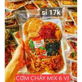 Khay cơm cháy chiên mắm mix 6 vị full topping