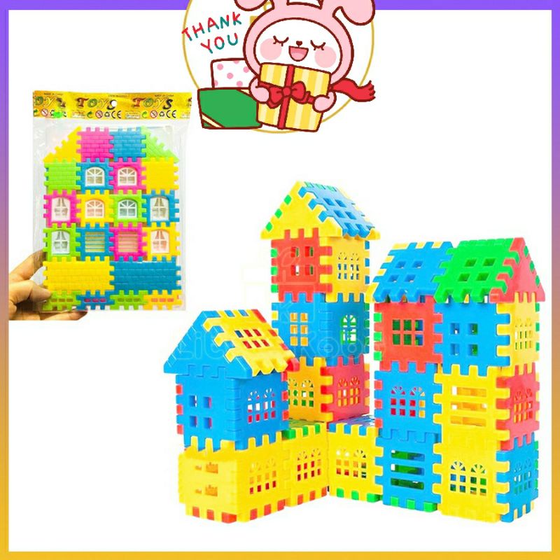 《HCM》 Đồ Chơi Lắp Ráp Xây Nhà Nhựa Bộ Lắp Ghép Mô Hình Nhà Đồ Chơi Trẻ Em Sáng Tạo Cho Bé Yêu