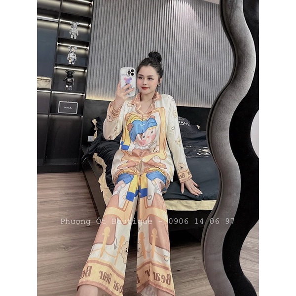 Bộ Ngủ Lụa Xước Tầm Thiết Kế Mới