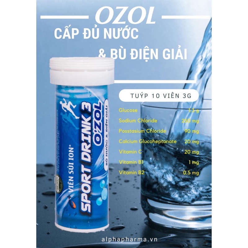 Viên sủi bù nước Ozol Sport Drink