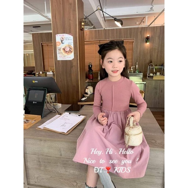 Váy thu đông cho bé.vay xinh cho bé ak.8 đến 25kg.hình thật trải sàn ak