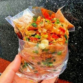Bánh Tráng Tóp Mỡ phơi sương sa tế hành phi thơm giòn ăn vặt siêu hót