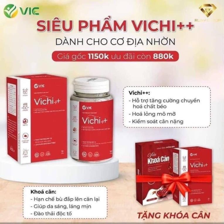 Giảm cân Vichi++ tăng kèm Viên uống khoá cân Hộp 30 viên Thiên Kim Store