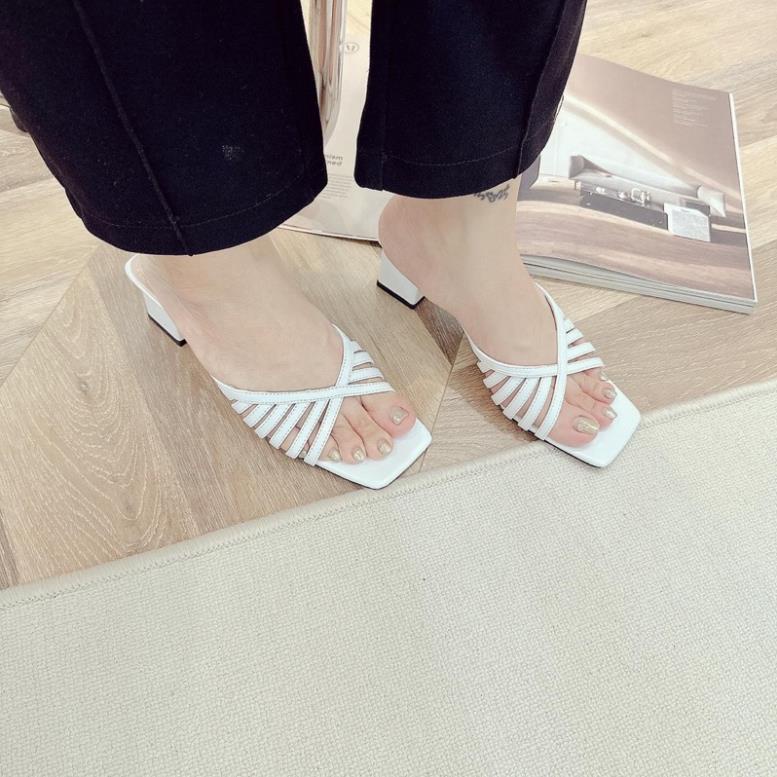 DÉP Z A R A QUAI DÂY RỌ GÓT VUÔNG 5 PHÂN SIÊU XINH