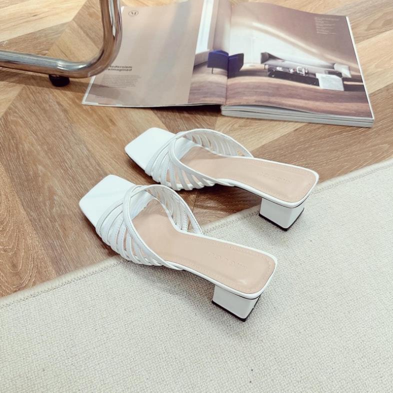 DÉP Z A R A QUAI DÂY RỌ GÓT VUÔNG 5 PHÂN SIÊU XINH