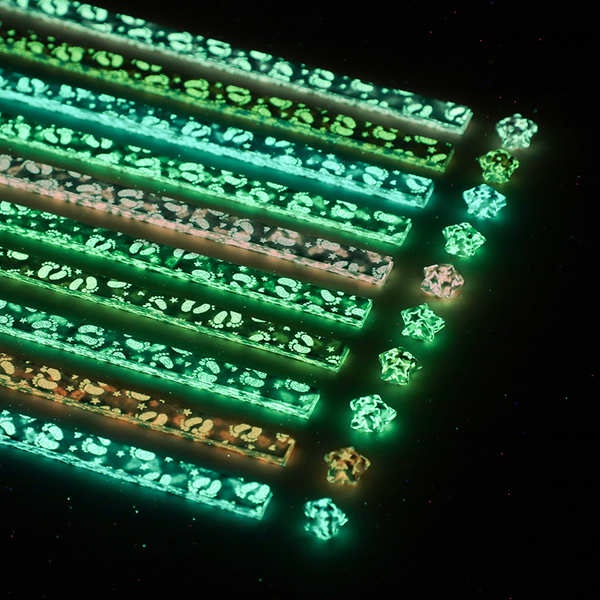 Ngôi sao sao dạ quang Ngôi sao phát sáng huỳnh quang dải giấy origami ngôi sao may mắn ngôi sao phát sáng hình ngôi sao sẽ sáng vào ban đêm dải màu ban đêm bộ lấp lánh huỳnh quang