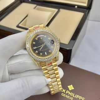Đồng hồ nam rolex sapphire ra35 case 36mm/40mm vàng full đá màu máy cơ automatic nhật