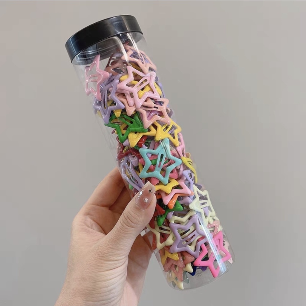 Kẹp Tóc Hình Ngôi Sao Năm Cánh Nhiều Màu Sắc Dễ Thương Cho Bé Gái y2k dopamine