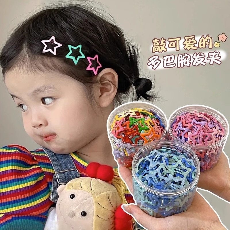 Kẹp Tóc Hình Ngôi Sao Năm Cánh Nhiều Màu Sắc Dễ Thương Cho Bé Gái y2k dopamine