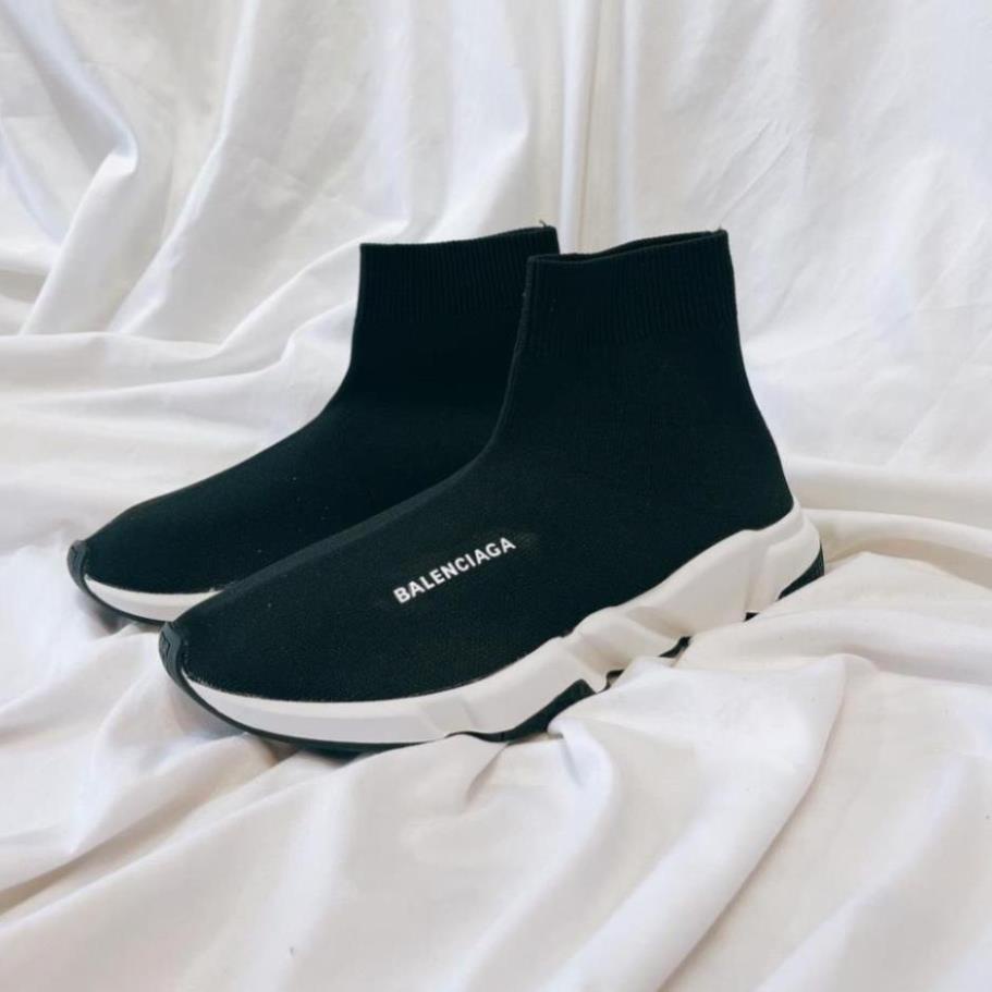 Giày sneaker Balenciaga Speed Trainers black white , giày Balencia cao cổ đen trắng cao cấp fullsize