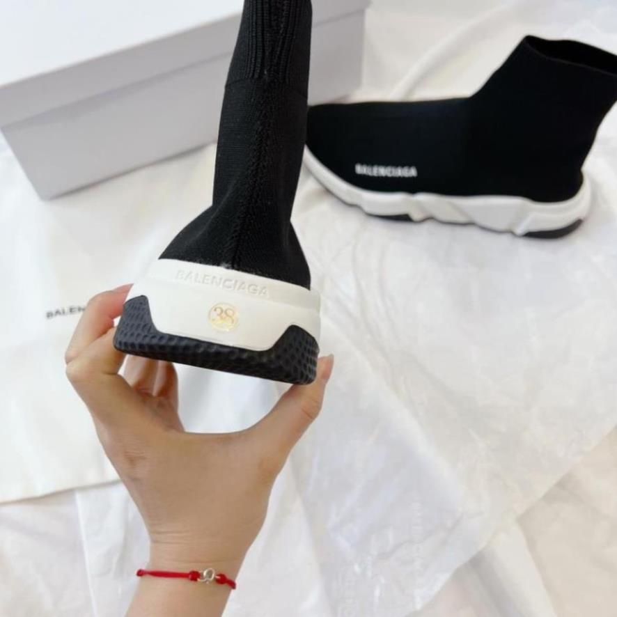 Giày sneaker Balenciaga Speed Trainers black white , giày Balencia cao cổ đen trắng cao cấp fullsize