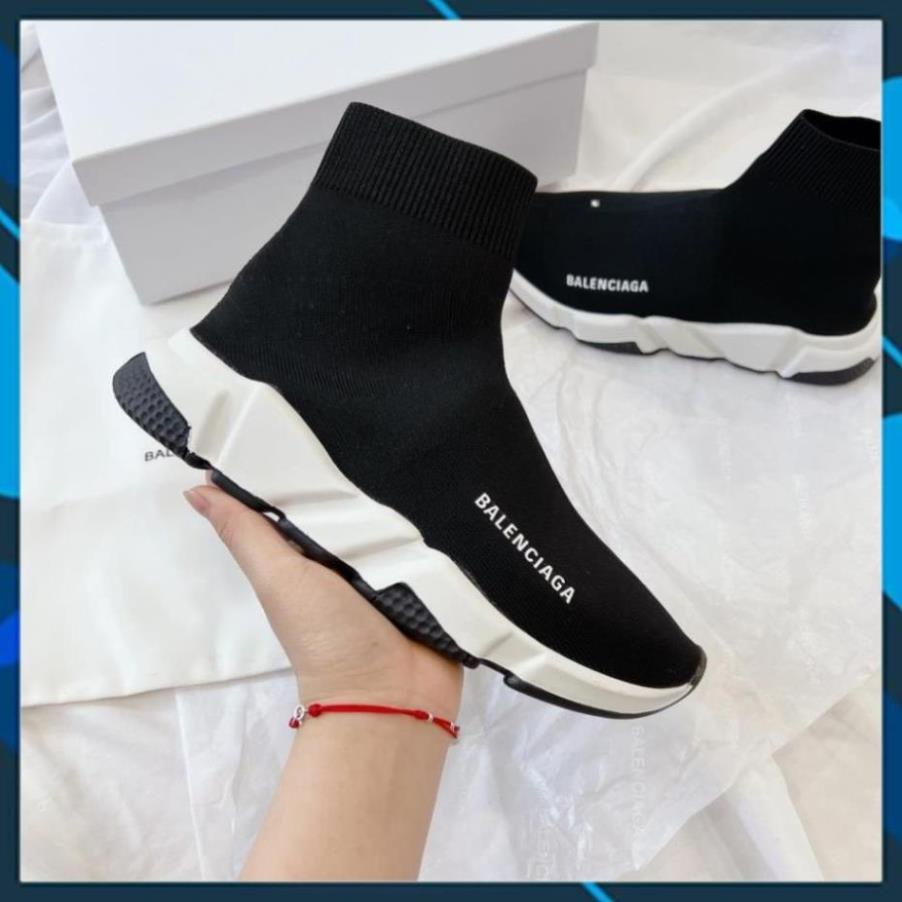 Giày sneaker Balenciaga Speed Trainers black white , giày Balencia cao cổ đen trắng cao cấp fullsize