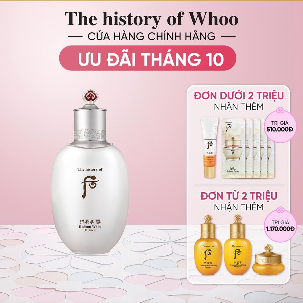 Nước cân bằng dưỡng trắng The history of Whoo Gongjinhyang Seol Radiant White Balancer 150ml