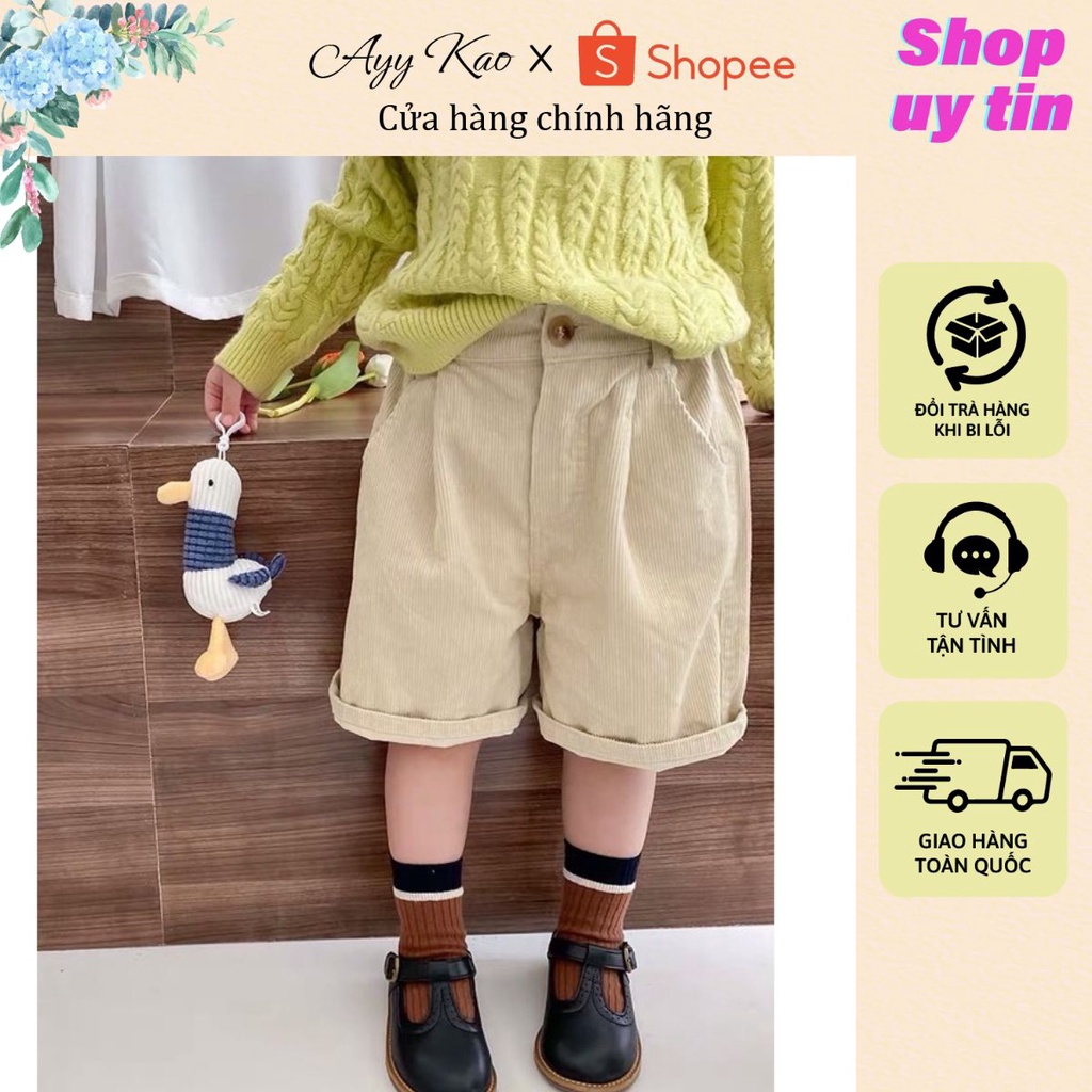 AyyKao Quần nhung ngố cho bé trai và bé gái từ 9kg đến 30kg N3