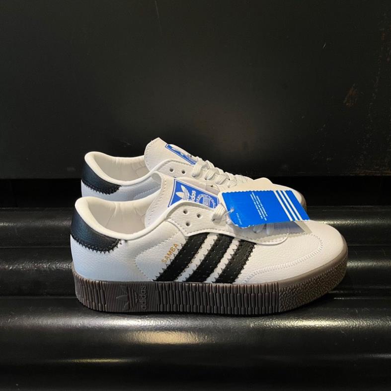 Giày Adidas Samba Rose White Gum Đế Nâu Cao 3cm, Giày Samba Rose Nam nữ mẫu mới hot trend Full size